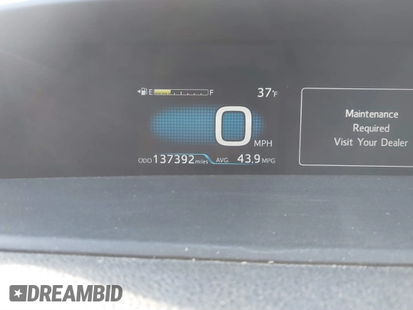 2016 Toyota Prius Two with VIN JTDKBRFU3G3013058, listed as a IAAI auction lot 41824822 with 137,392 mi miles. Bid and sale history available at carsss.com. Image 7.