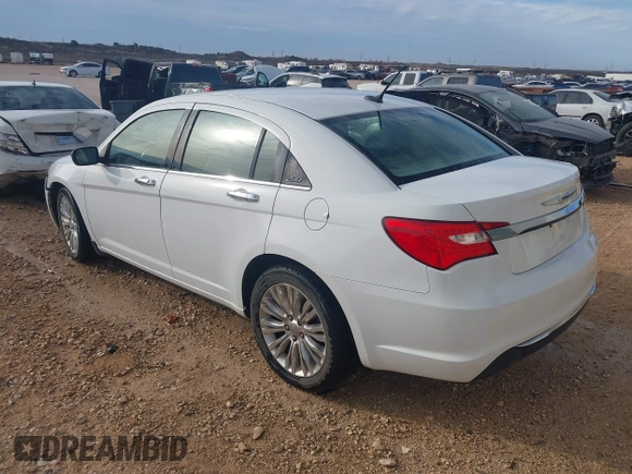 2012 Chrysler 200 Limited with VIN 1C3CCBCGXCN205796, listed as a IAAI auction lot 41482975 with 230,178 mi miles. Bid and sale history available at carsss.com. Image 3.