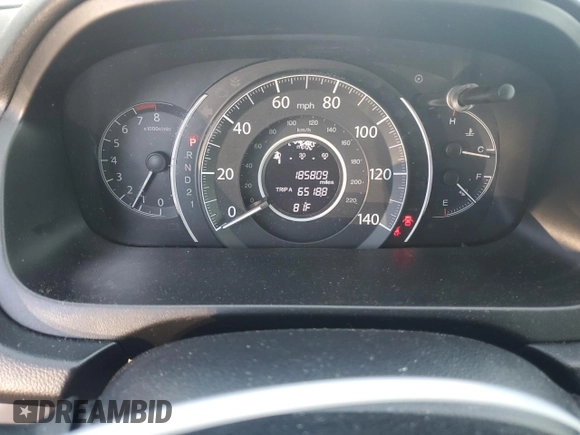 2013 Honda CR-V LX with VIN 5J6RM3H30DL034482, listed as a Copart auction lot 46320545 with 185,809 mi miles and Salvage Title. Bid and sale history available at carsss.com. Image 9.
