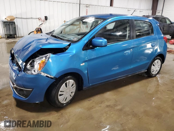 2018 Mitsubishi Mirage ES with VIN ML32A3HJ3JH014176, listed as a Copart auction lot 62278655 with 25,371 mi miles and Salvage title. Bid and sale history available at DreamBid. Image 1.