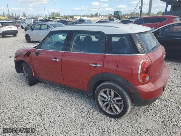 2013 MINI Cooper Countryman with VIN WMWZB3C57DWM09252, listed as a Copart auction lot 88791285 with 103,538 mi miles and Salvage Title. Bid and sale history available at carsss.com. Image 2.