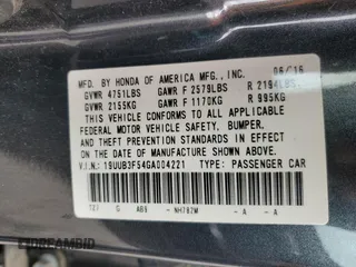 2016 Acura TLX Technology z VIN 19UUB3F54GA004221, wystawiony jako Copart lot #54885525 z przebiegiem 98 356 mil mil oraz Szkoda całkowita • Salvage title. Historia ofert i sprzedaży dostępna na DreamBid. Obrazek 12.