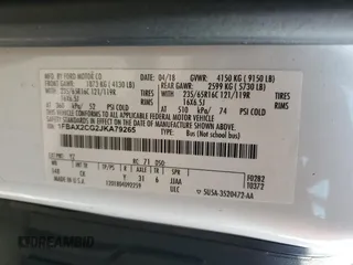 2018 Ford Transit Passenger XL с VIN 1FBAX2CG2JKA79265, выставлен на аукционе Copart как лот 58308425 с пробегом 75 071 миль миль и Списание • Salvage title. История ставок и продаж доступна на DreamBid. Изображение 13.