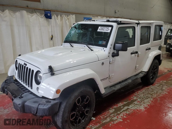 2017 Jeep Wrangler Unlimited 75th Anniversary with VIN 1C4BJWEG4HL675312, listed as a Copart auction lot 43602725 with 99,952 mi miles and Salvage title. Bid and sale history available at DreamBid. Image 1.