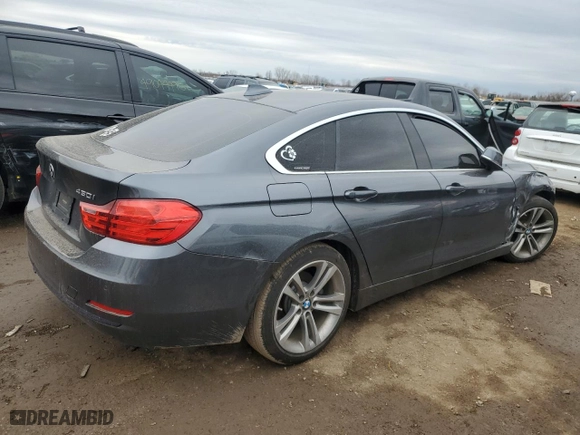 2017 BMW 4 Series 430i with VIN WBA4F7C35HG788756, listed as a Copart auction lot 50102165 with 74,756 mi miles and Salvage Title. Bid and sale history available at carsss.com. Image 3.