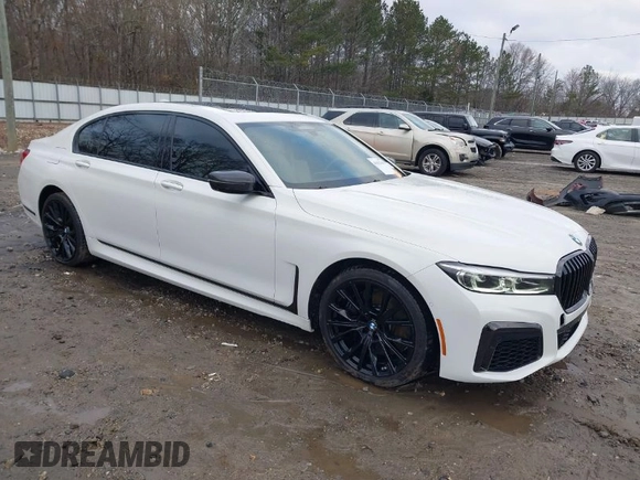 2022 BMW 7 Series 740i with VIN WBA7T2C03NCH94625, listed as a IAAI auction lot 41632368 with 41,953 mi miles. Bid and sale history available at carsss.com. Image 1.