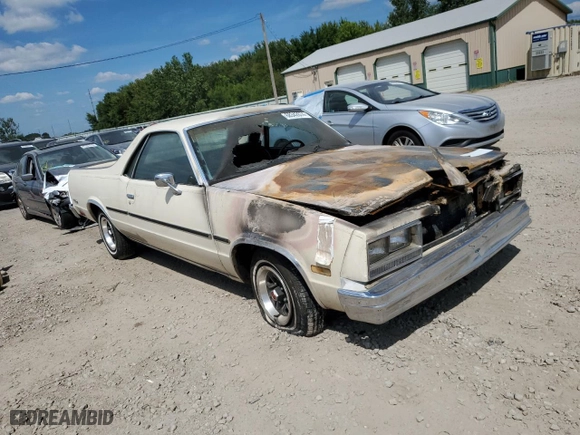 1983 Chevrolet El Camino with VIN 1GCCW8094DR284467, listed as a Copart auction lot 68342674 with 0 mi miles and Salvage Title. Bid and sale history available at carsss.com. Image 4.