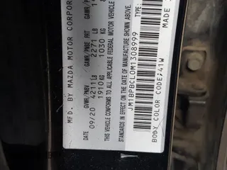 2021 Mazda 3 Preferred with VIN JM1BPBCL0M1308999, listed as a Copart auction lot 72750154 with Not Provided miles and Salvage Title. Bid and sale history available at DreamBid. Image 12.