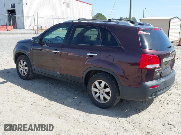 2012 Kia Sorento LX with VIN 5XYKT4A67CG225217, listed as a IAAI auction lot 41740096 with 112,195 mi miles. Bid and sale history available at carsss.com. Image 3.