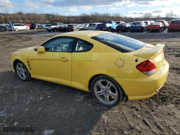 2006 Hyundai Tiburon GT with VIN KMHHN65F96U206869, listed as a Copart auction lot 45211625 with 117,415 mi miles and Salvage Title. Bid and sale history available at carsss.com. Image 2.