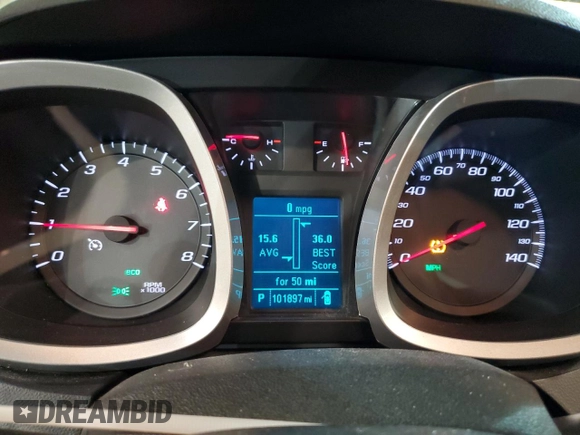 2016 Chevrolet Equinox LT with VIN 2GNALCEK5G6266632, listed as a Copart auction lot 44636695 with 101,897 mi miles and Salvage Title. Bid and sale history available at carsss.com. Image 9.