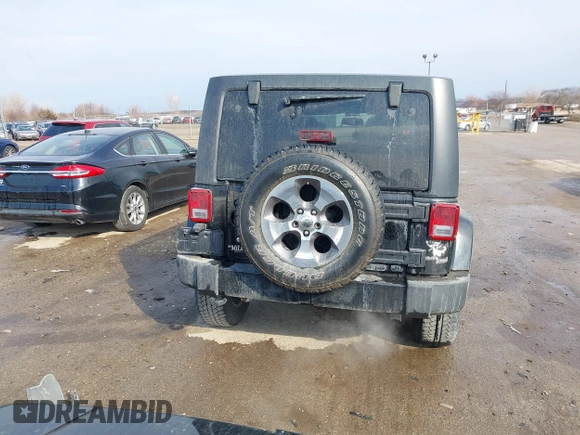 2017 Jeep Wrangler Unlimited Sahara with VIN 1C4BJWEG5HL520140, listed as a IAAI auction lot 41708084 with 74,906 mi miles. Bid and sale history available at carsss.com. Image 17.