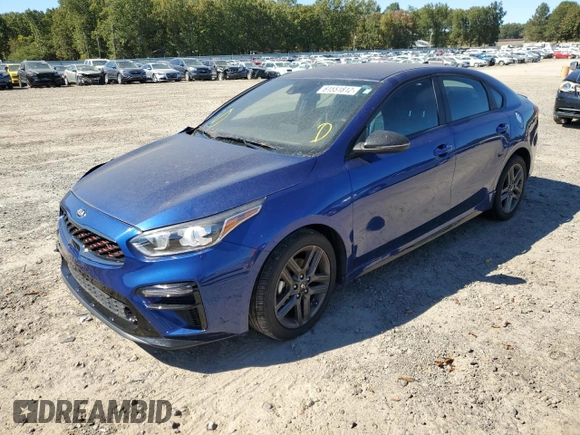 2021 Kia Forte GT-Line with VIN 3KPF34AD9ME359659, listed as a Copart auction lot 61551812 with 9,781 mi miles and Salvage title. Bid and sale history available at DreamBid. Image 2.