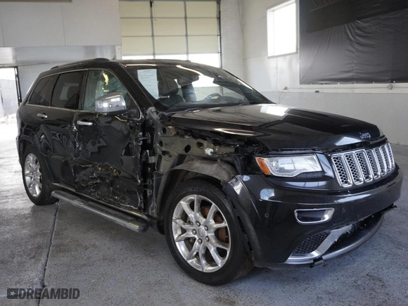 2014 Jeep Grand Cherokee Summit with VIN 1C4RJFJG5EC340768, listed as a Copart auction lot 76582324 with 119,377 mi miles and Salvage Title. Bid and sale history available at carsss.com. Image 1.