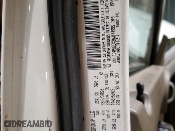 2010 Dodge Nitro SE with VIN 1D4PU2GK2AW144995, listed as a Copart auction lot 47481375 with 70,973 mi miles and Salvage Title. Bid and sale history available at DreamBid. Image 13.