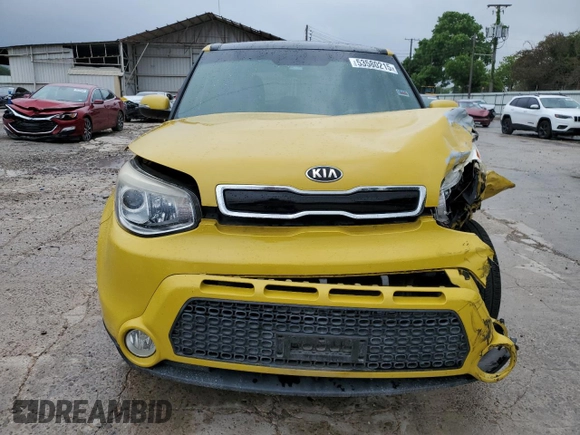 2014 Kia Soul + with VIN KNDJX3A50E7043571, listed as a Copart auction lot 53580215 with Not Provided miles and Salvage Title. Bid and sale history available at DreamBid. Image 5.
