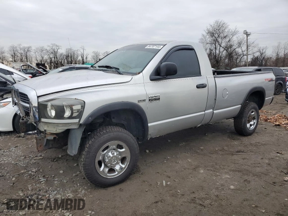 2007 Dodge Ram 2500 ST with VIN 3D7KS26D27G794021, listed as a Copart auction lot 84707144 with 113,362 mi miles and Salvage Title. Bid and sale history available at carsss.com. Image 1.