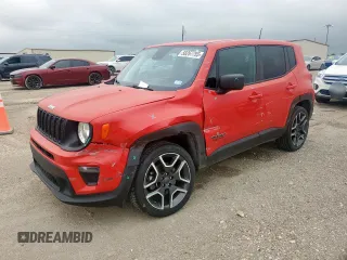 2021 Jeep Renegade Sport with VIN ZACNJDAB7MPM41325, listed as a Copart auction lot 58267755 with 44,841 mi miles and Salvage title. Bid and sale history available at DreamBid. Image 1.