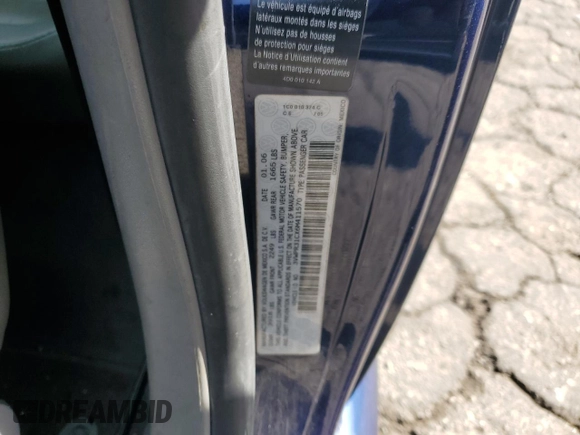 2006 Volkswagen Beetle with VIN 3VWPR31CX6M411570, listed as a Copart auction lot 43664165 with 190,856 mi miles and Salvage Title. Bid and sale history available at DreamBid. Image 12.