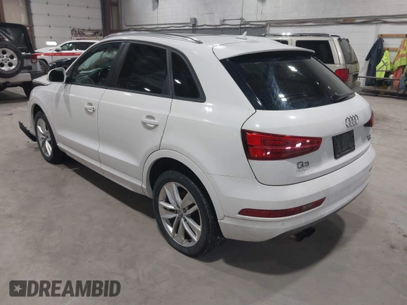 2017 Audi Q3 Premium z VIN WA1ECCFS0HR009385, wystawiony jako IAAI lot #42042437 z przebiegiem 110 341 mil mil oraz . Historia ofert i sprzedaży dostępna na DreamBid. Obrazek 3.