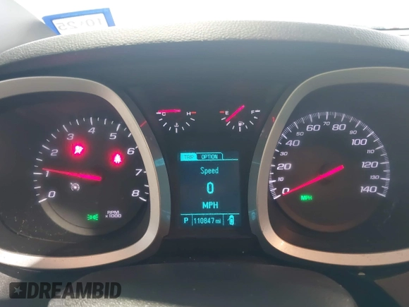 2013 Chevrolet Equinox LT with VIN 2GNFLDE38D6372461, listed as a IAAI auction lot 41576180 with 110,847 mi miles and . Bid and sale history available at DreamBid. Image 7.