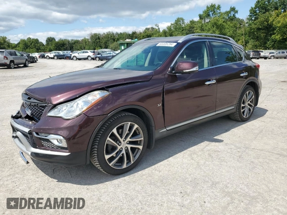 2016 Infiniti QX50 with VIN JN1BJ0RR8GM266993, listed as a Copart auction lot 68308284 with 144,003 mi miles and Salvage Title. Bid and sale history available at carsss.com. Image 1.