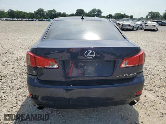 2011 Lexus IS 250 with VIN JTHCF5C26B5045387, listed as a Copart auction lot 61343545 with 203,245 mi miles and Salvage title. Bid and sale history available at DreamBid. Image 6.
