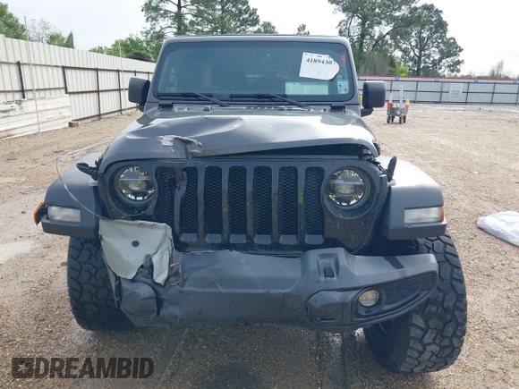2021 Jeep Wrangler Unlimited Sport S with VIN 1C4HJXDG2MW700461, listed as a IAAI auction lot 41894307 with 82,454 mi miles. Bid and sale history available at carsss.com. Image 12.