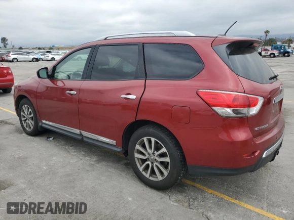 2015 Nissan Pathfinder SL with VIN 5N1AR2MN7FC640690, listed as a Copart auction lot 55817655 with 116,718 mi miles and Salvage title. Bid and sale history available at DreamBid. Image 2.