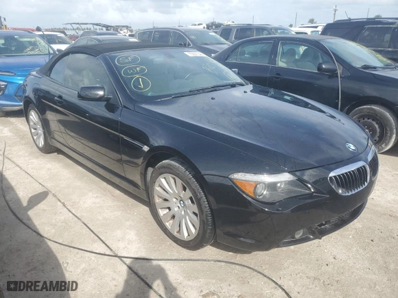 2004 BMW 6 Series 645Ci with VIN WBAEK73474B321001, listed as a Copart auction lot 75551344 with 0 mi miles and Non Repairable. Bid and sale history available at carsss.com. Image 4.