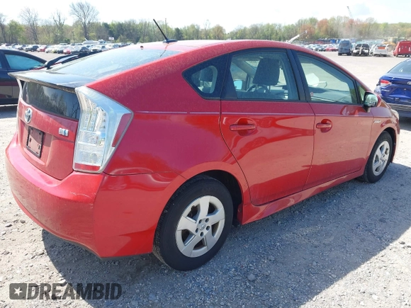 2011 Toyota Prius I with VIN JTDKN3DU2B5346291, listed as a IAAI auction lot 42088192 with 257,288 mi miles. Bid and sale history available at carsss.com. Image 4.