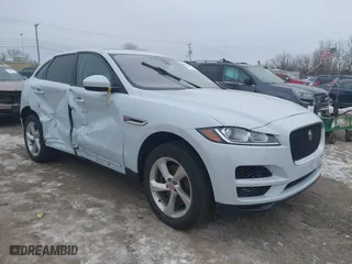 2018 Jaguar F-PACE 30t Premium with VIN SADCJ2GX3JA236084, listed as a IAAI auction lot 41374898 with 110,053 mi miles. Bid and sale history available at carsss.com. Image 1.