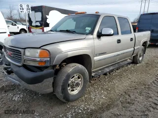 2002 GMC Sierra 2500HD SLE with VIN 1GTHK23UX2F248148, listed as a Copart auction lot 49129785 with 181,219 mi miles and Salvage Title. Bid and sale history available at carsss.com. Image 1.