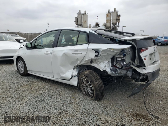 2021 Toyota Prius L Eco z VIN JTDKAMFU6M3140307, wystawiony jako Copart lot #58436795 z przebiegiem 53 151 mil mil oraz Szkoda całkowita • Salvage title. Historia ofert i sprzedaży dostępna na DreamBid. Obrazek 2.