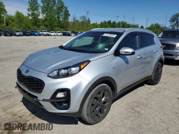 2020 Kia Sportage S with VIN KNDP6CACXL7640316, listed as a Copart auction lot 51828654 with 51,625 mi miles and Salvage Title. Bid and sale history available at carsss.com. Image 1.