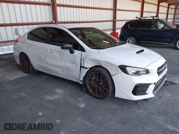 2020 Subaru WRX STI with VIN JF1VA2S64L9812553, listed as a IAAI auction lot 41915476 with 66,157 mi miles. Bid and sale history available at carsss.com. Image 1.