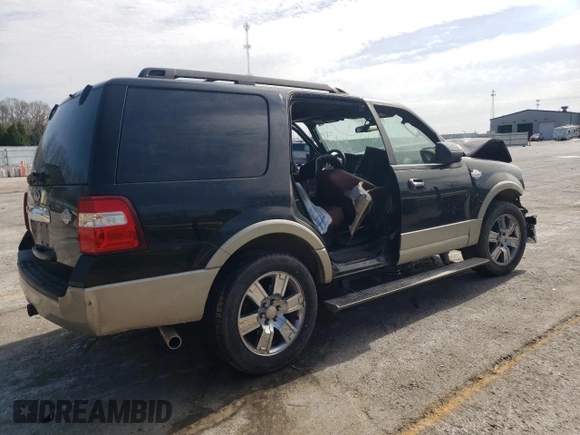2010 Ford Expedition Eddie Bauer with VIN 1FMJU1J5XAEB03466, listed as a Copart auction lot 53208285 with Not provided miles and Salvage title. Bid and sale history available at DreamBid. Image 3.