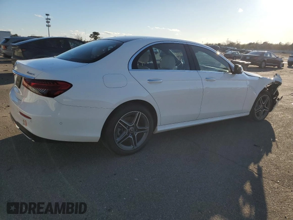2023 Mercedes-Benz E 350 with VIN W1KZF8EB8PB168018, listed as a Copart auction lot 45576155 with 10,263 mi miles and Salvage Title. Bid and sale history available at DreamBid. Image 3.