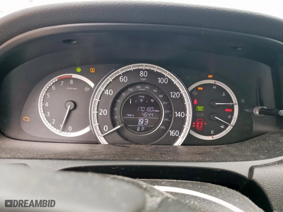 2015 Honda Accord Sedan EX-L with VIN 1HGCR3F80FA007391, listed as a Copart auction lot 51086995 with 170,180 mi miles and Salvage Title. Bid and sale history available at carsss.com. Image 9.