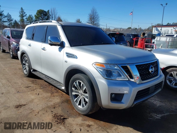 2019 Nissan Armada SL with VIN JN8AY2NDXK9085369, listed as a IAAI auction lot 41265930 with Not provided miles and . Bid and sale history available at DreamBid. Image 1.