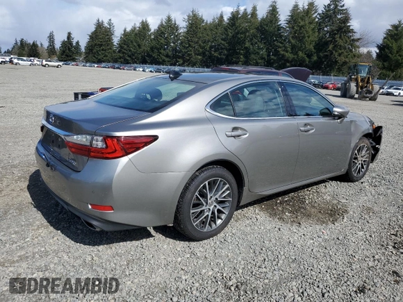 2017 Lexus ES with VIN 58ABK1GG6HU050292, listed as a Copart auction lot 49743895 with 76,025 mi miles and Salvage Title. Bid and sale history available at carsss.com. Image 3.