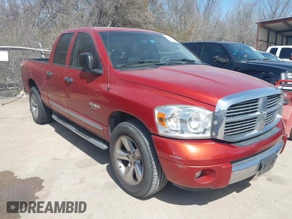 2008 Dodge 1500 SLT with VIN 1D7HA18278S565363, listed as a IAAI auction lot 41783487 with 122,992 mi miles and . Bid and sale history available at DreamBid. Image 1.