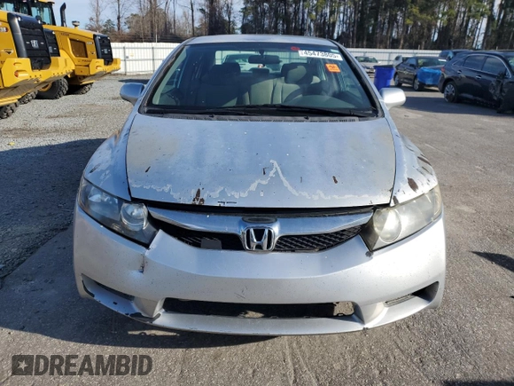 2010 Honda Civic LX with VIN 2HGFA1F57AH327476, listed as a Copart auction lot 45473805 with 202,052 mi miles and Salvage Title. Bid and sale history available at DreamBid. Image 5.