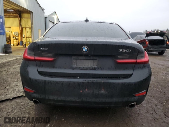 2021 BMW 3 Series 330i xDrive with VIN 3MW5R7J0XM8B98047, listed as a Copart auction lot 82392774 with 0 mi miles and Salvage Title. Bid and sale history available at carsss.com. Image 6.