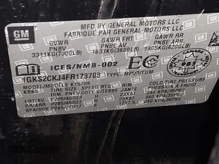 2015 GMC Yukon Denali with VIN 1GKS2CKJ4FR173703, listed as a IAAI auction lot 41943537 with 167,834 mi miles. Bid and sale history available at carsss.com. Image 9.