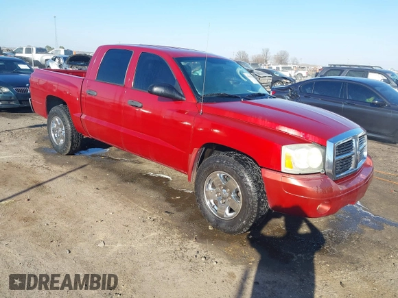 2006 Dodge Dakota SLT with VIN 1D7HE48K36S623701, listed as a IAAI auction lot 41695564 with 130,147 mi miles and . Bid and sale history available at carsss.com. Image 1.