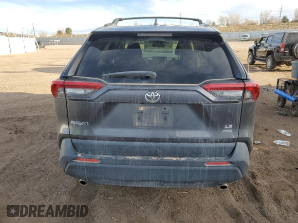 2019 Toyota RAV4 LE with VIN JTMF1RFV0KJ018803, listed as a Copart auction lot 49893715 with 77,595 mi miles and Salvage Title. Bid and sale history available at DreamBid. Image 6.