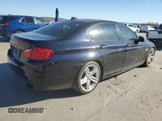 2013 BMW 5 Series 550i with VIN WBAFR9C50DDX80153, listed as a Copart auction lot 43180625 with 128,521 mi miles and Salvage Title. Bid and sale history available at carsss.com. Image 3.
