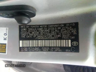2013 Toyota Prius One with VIN JTDKN3DU6D5588097, listed as a IAAI auction lot 41151413 with 148,728 mi miles and . Bid and sale history available at DreamBid. Image 9.