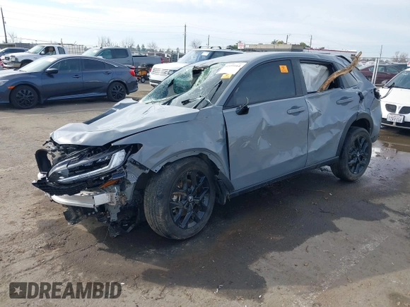 2024 Honda HR-V Sport with VIN 3CZRZ1H55RM730235, listed as a IAAI auction lot 41559164 with 1 mi miles. Bid and sale history available at carsss.com. Image 2.